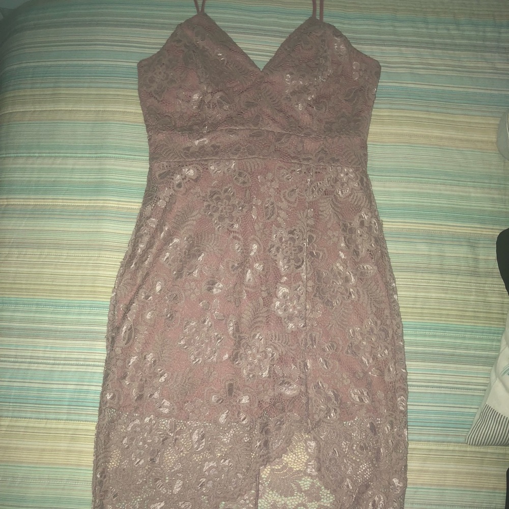 Light pink Forever 21 lace dress.